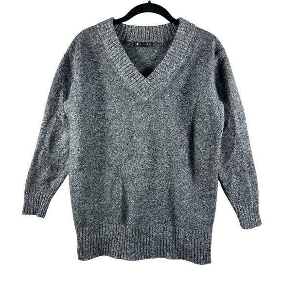 Athleta Women's sz M Sweater Wool Blend Comfy Athlesure Heavy V-Neck - Picture 1 of 10